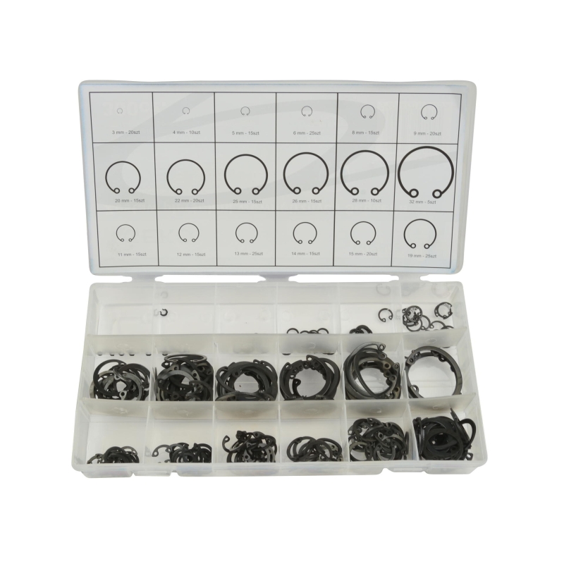 Stopper washer set for opening 300 pcs 3-32mm DIN472