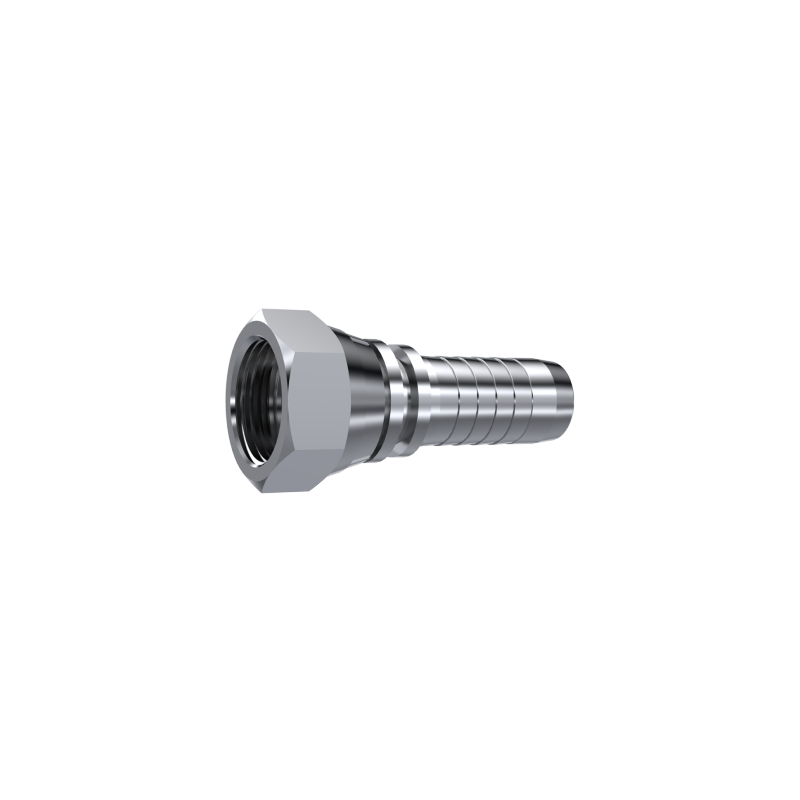 Press fitting DN1/4" - 1/4"BSP straight FLAT internal thread 60° AISI316L