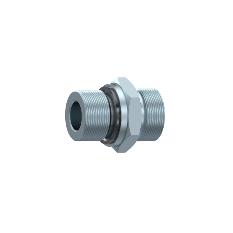 Outlet nipple (straight) for M16x1,5 (10mm pipe) - with 1/4" seal DIN 2353 L-series Zn