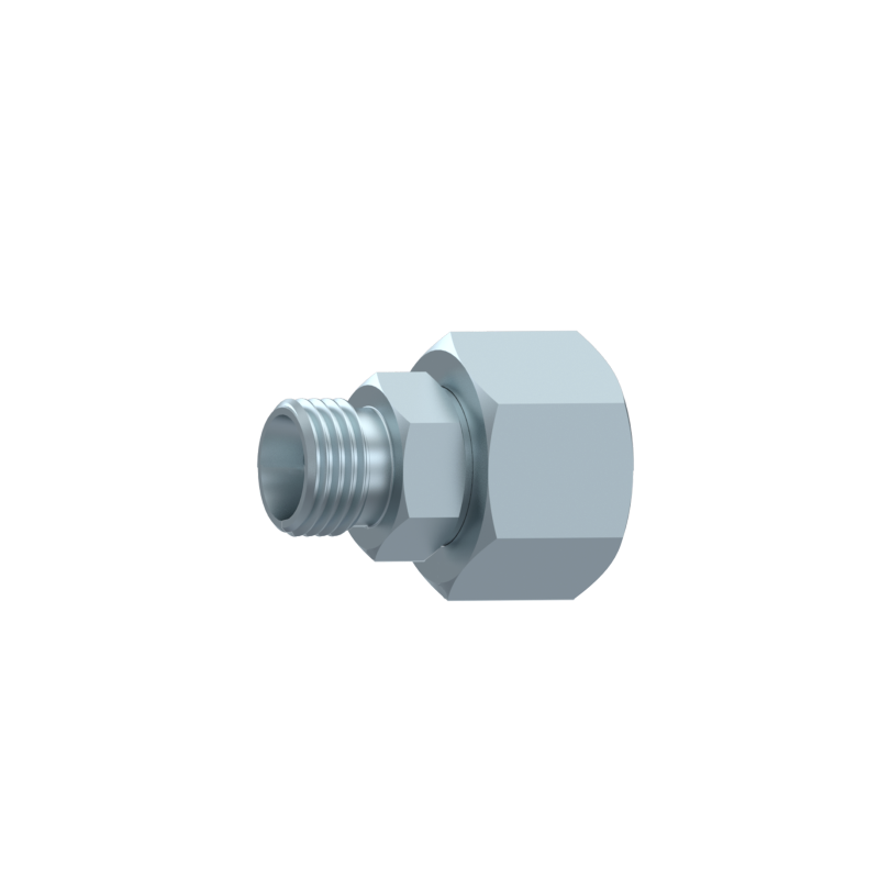 Pipe transition DIN2353 with 8mm nut - 6mm L-Series Zn