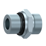 Extension nipple (straight) for 15mm pipe - M18x1.5 DIN 2353 L-series Zn