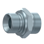 Outlet nipple (straight) for 16mm pipe - 3/4" with 60 cone DIN 2353 S-series Zn